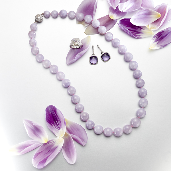 18K Lavender Jadeite Necklace